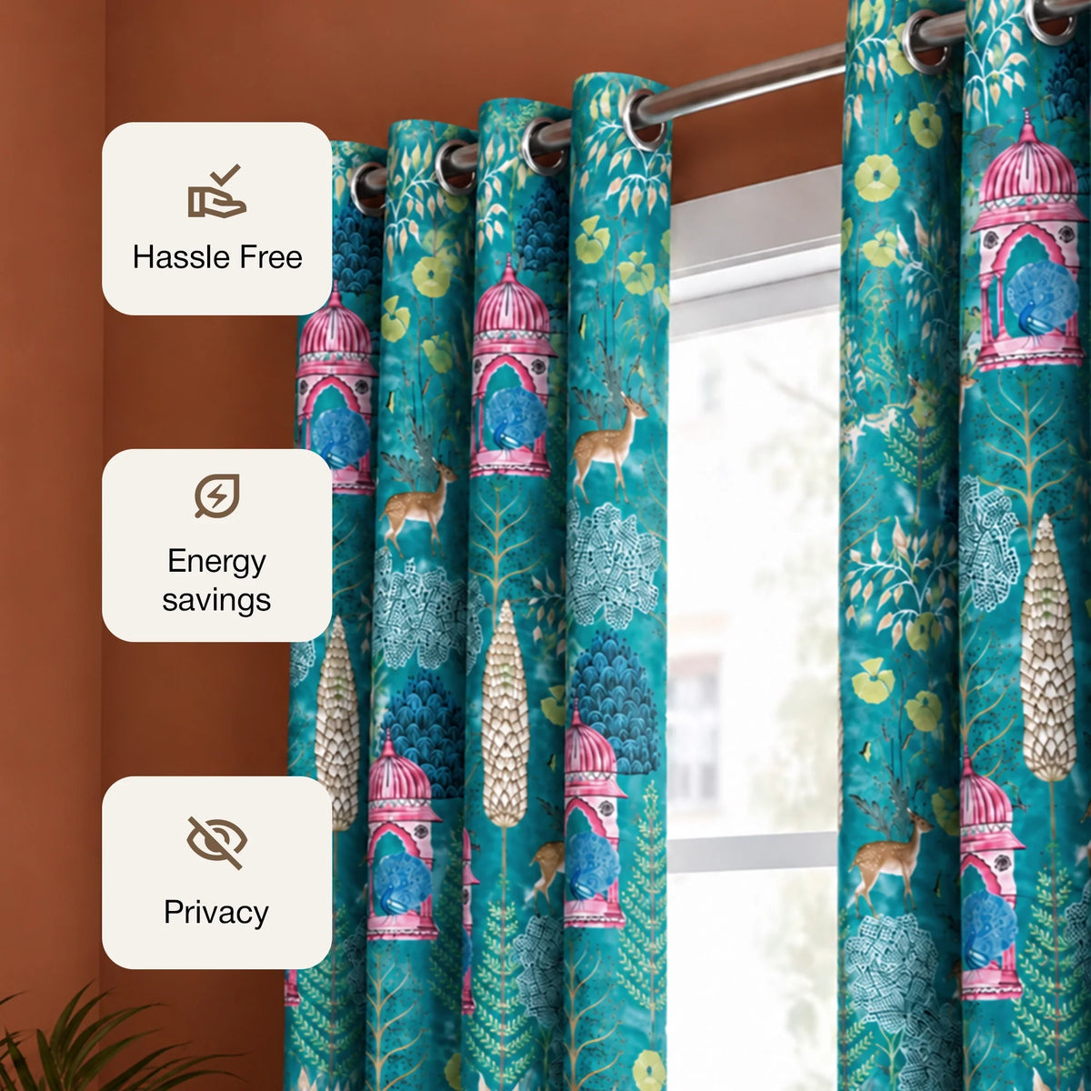 Imprimer Abstract - Digital Printed Blackout Curtain (Pichwai)-3