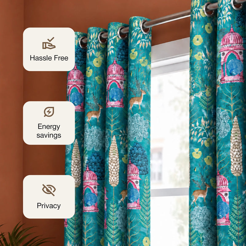 Imprimer Abstract - Digital Printed Blackout Curtain (Pichwai)-3