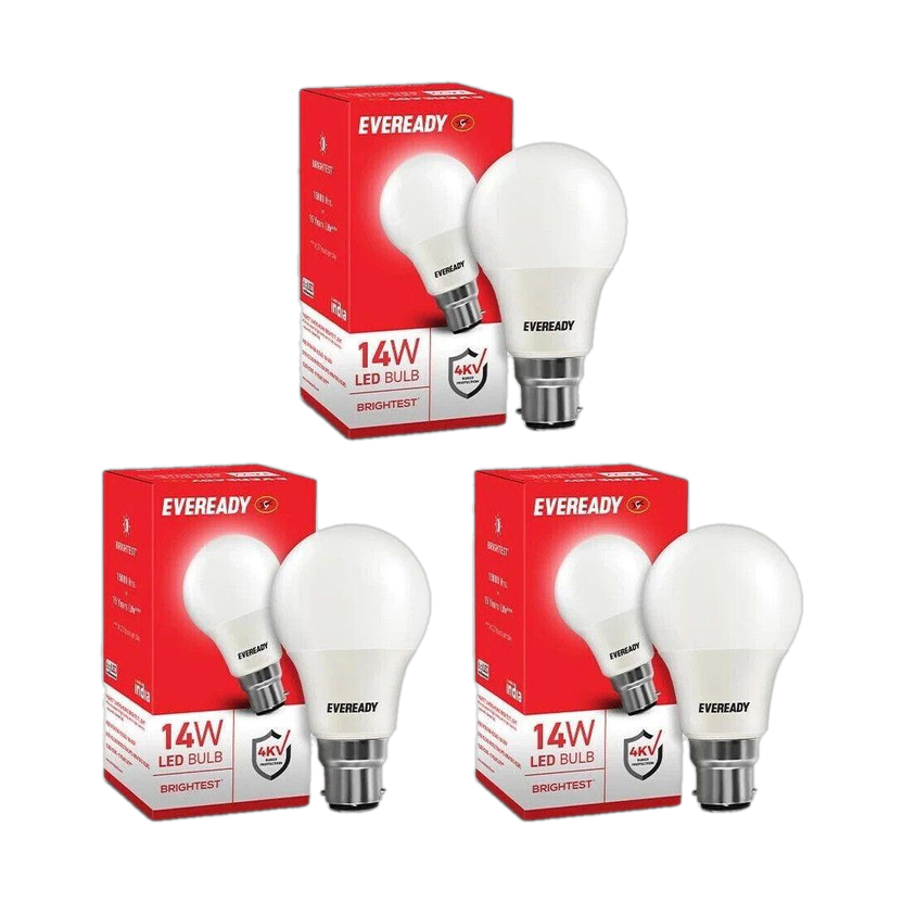 EVEREADY 14 W Eye Safety Compliance, Glare Reduction Standard B22 LED Bulb