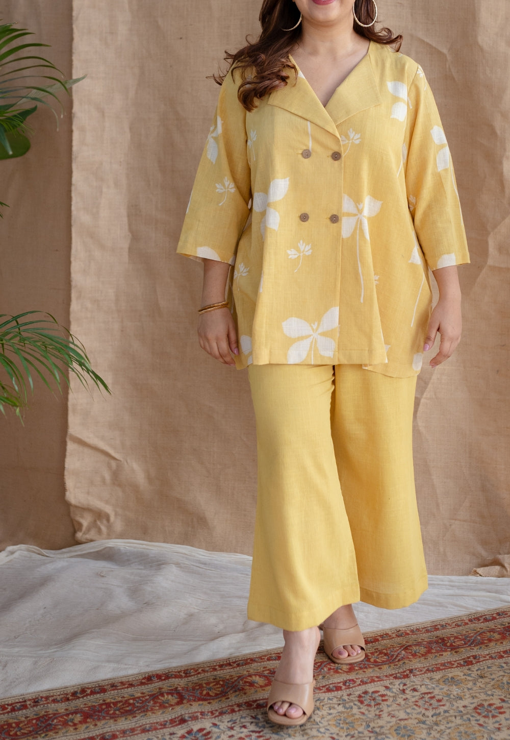 Zuelia Dabu Slub Cotton Co-ord Set