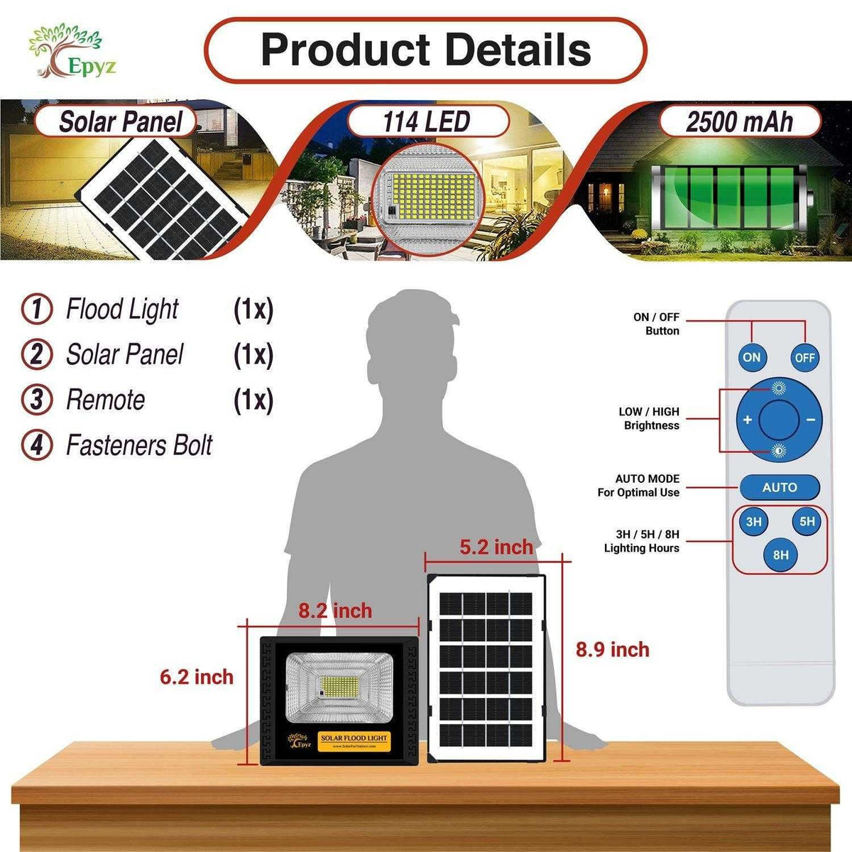 30 Watt Outdoor Solar Flood Light for Home