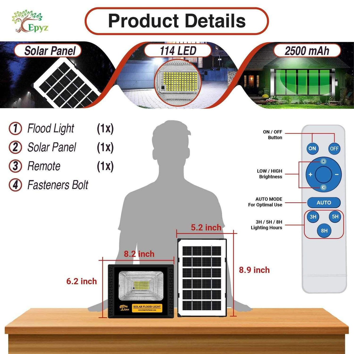 30 Watt Outdoor Solar Flood Light for Home