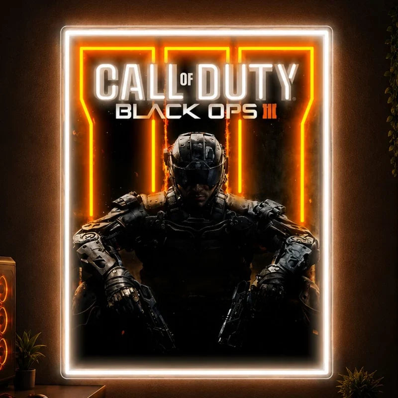 Call of Duty Black Ops III Neon Gaming Wall Sign – LED Gaming Room Poster-2