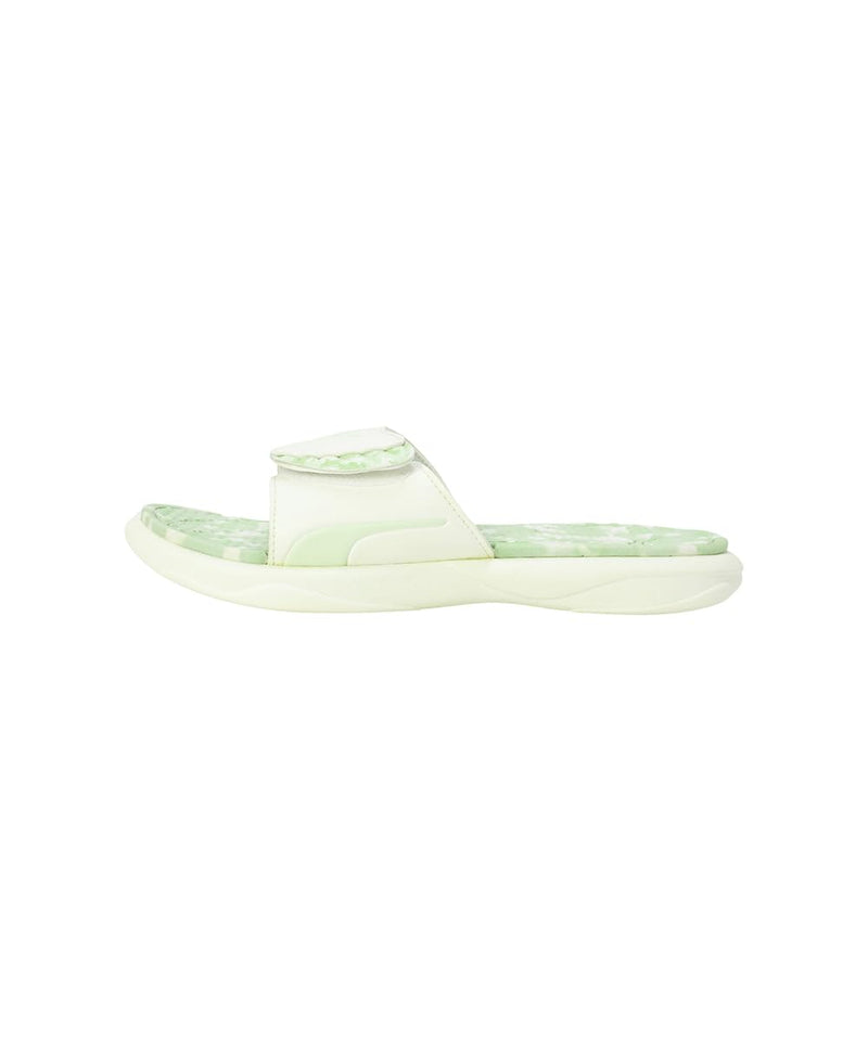 PUMA Puma Women Royalcat ComfortSoftrideDaze Slide 7 UK Warm White-Cool Cucumber-Green Illusion - image 1