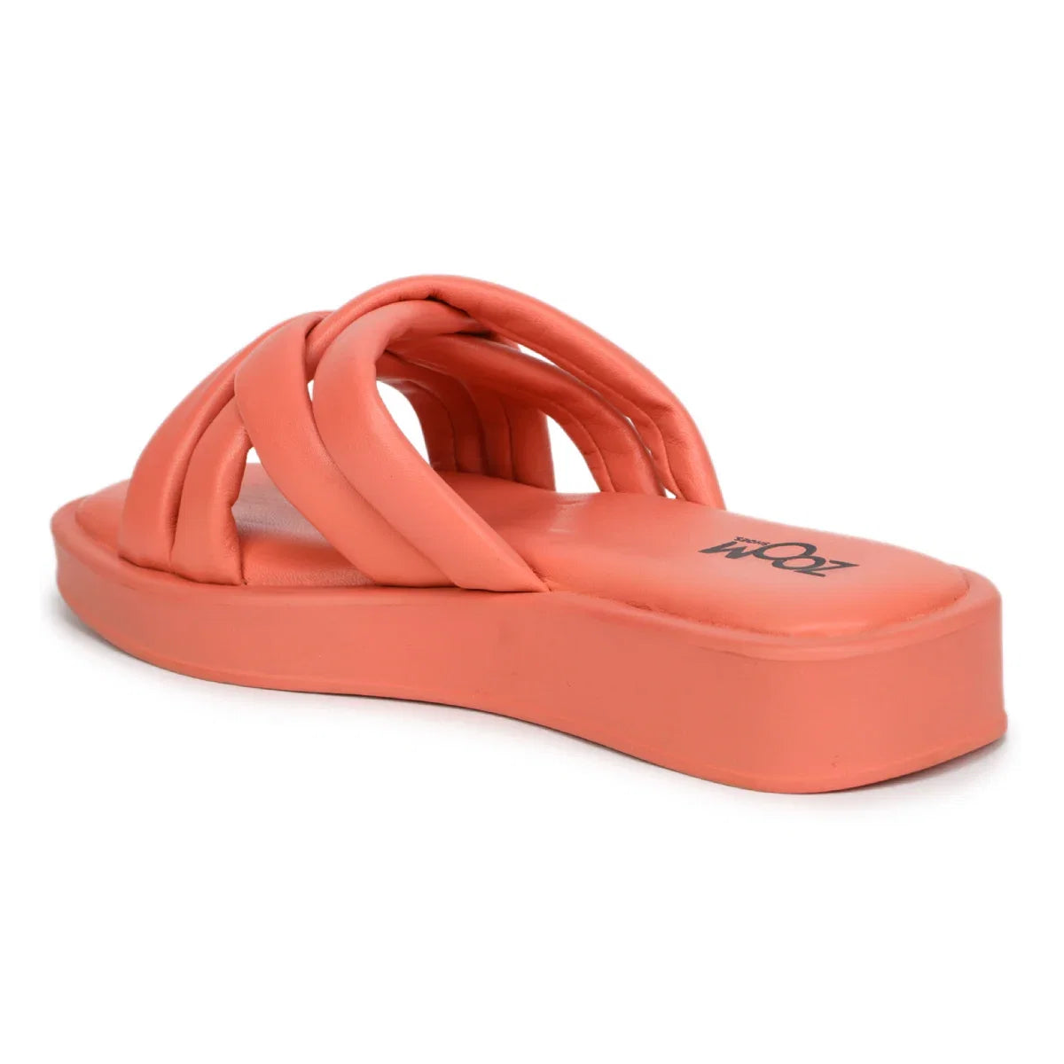 Stylish Women's Leather Slippers with Criss-Cross Design - L 212