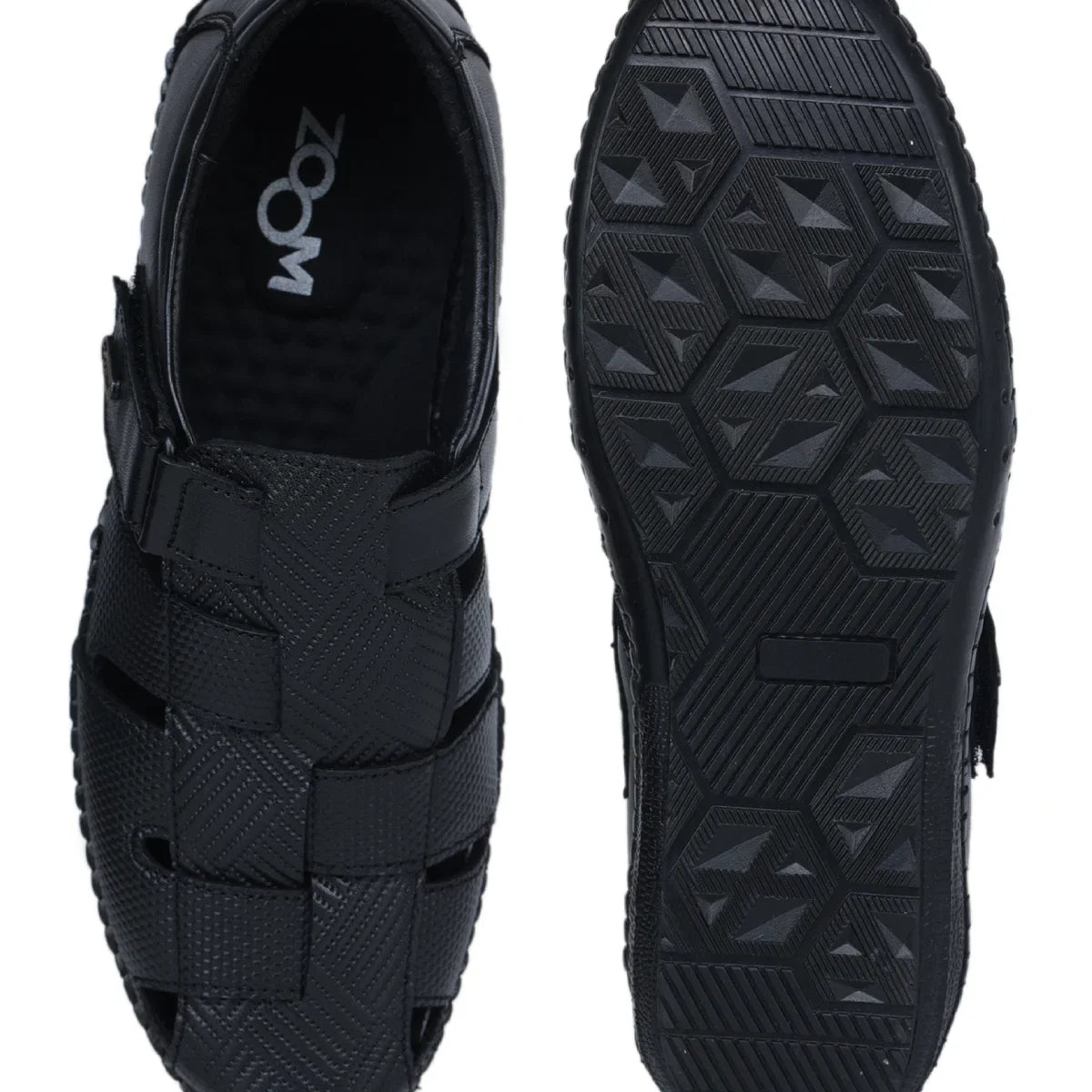 Original Leather Sandals for Men with Mat Weave Design & Cushioned Insole – 1901