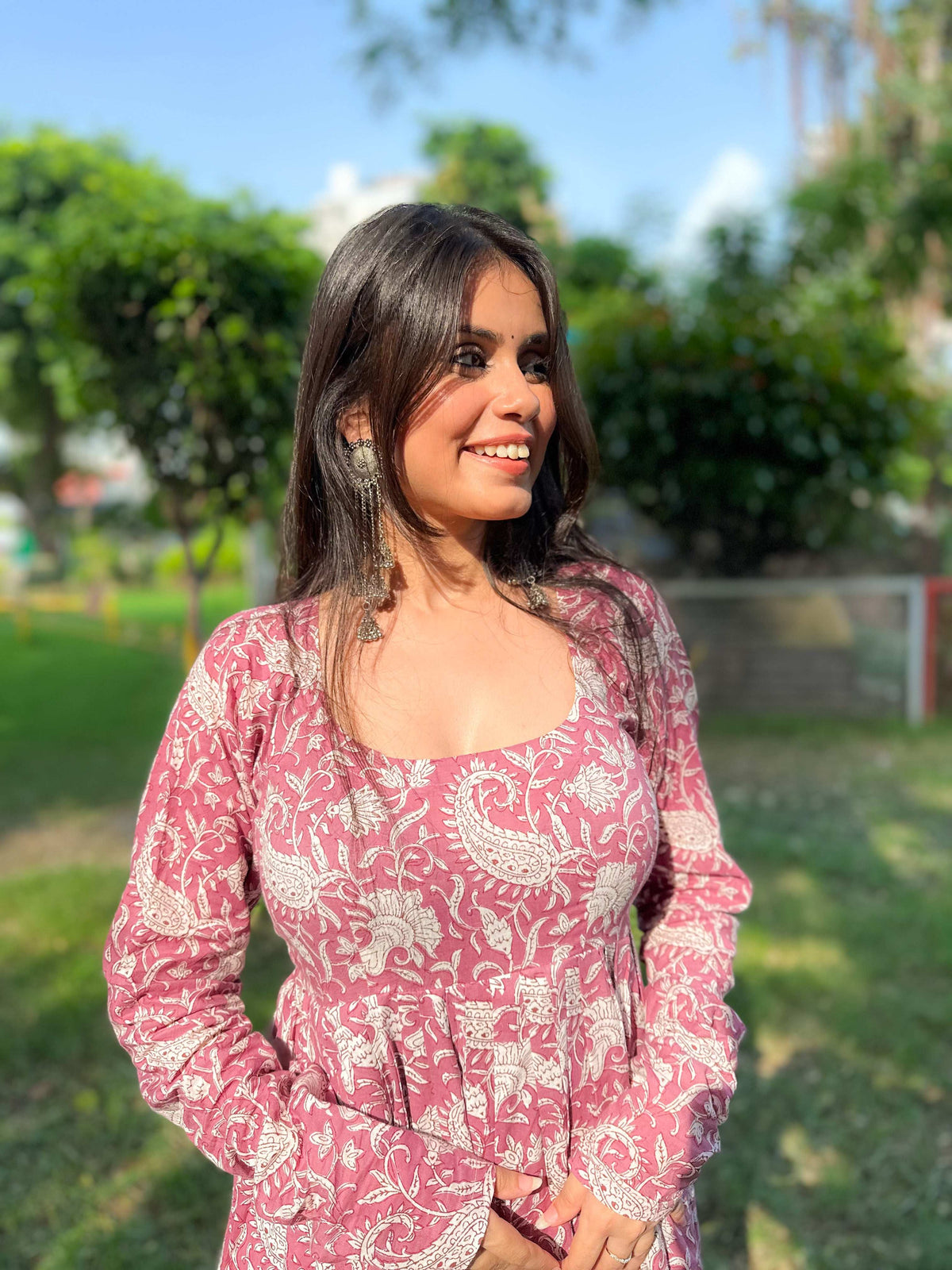 Pink Paisley Kameez