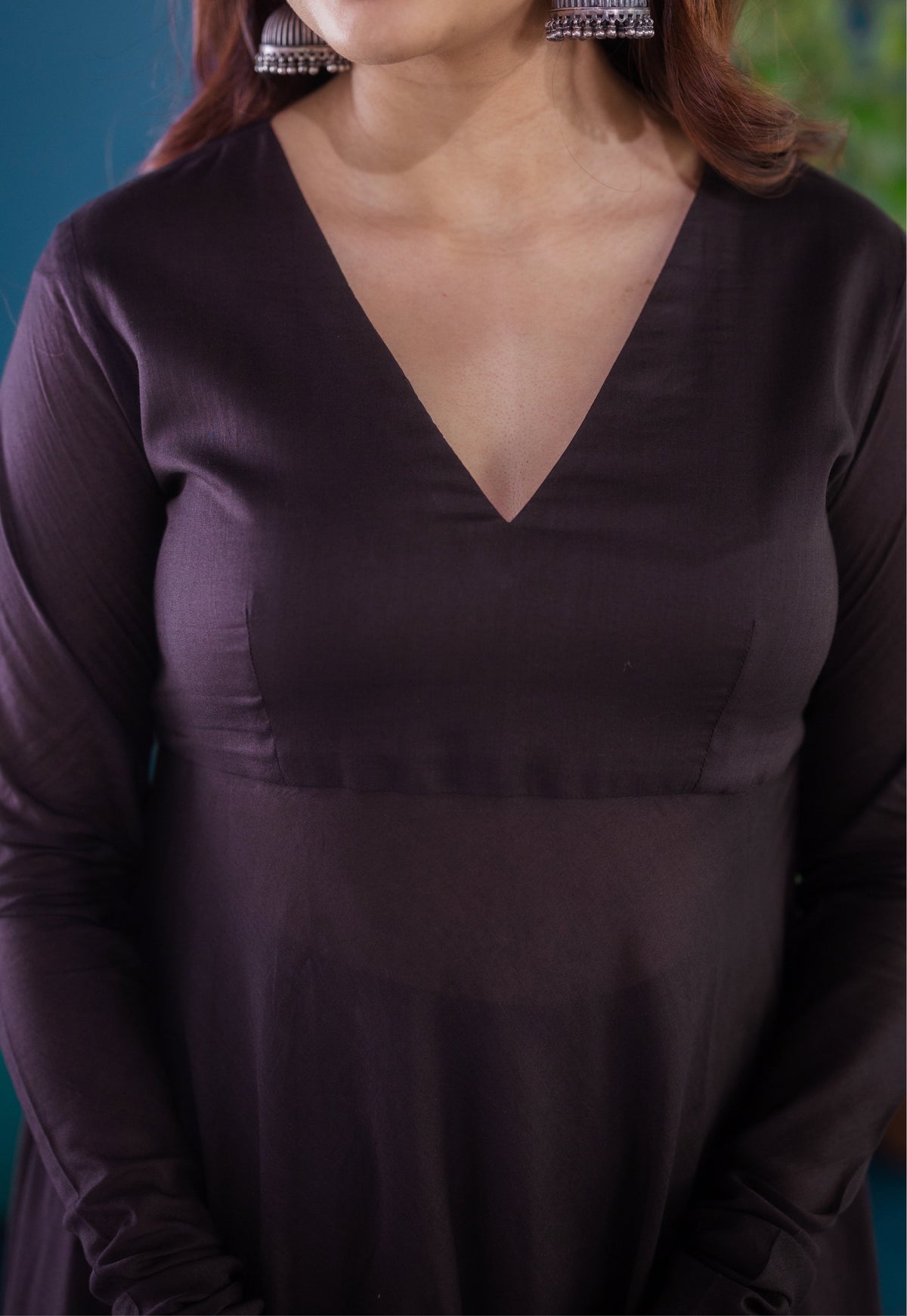 Zima Black Solid Mul A Line Kurta