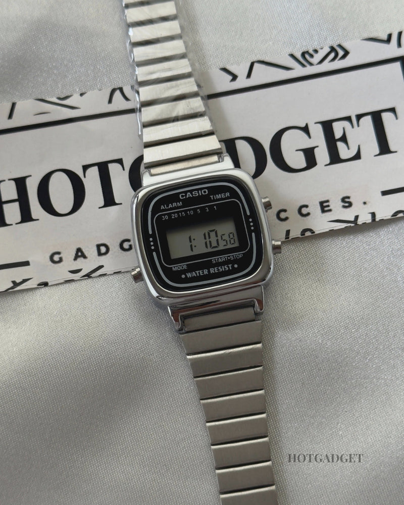 Vintage D124 Black Silver (Digital Watch)
