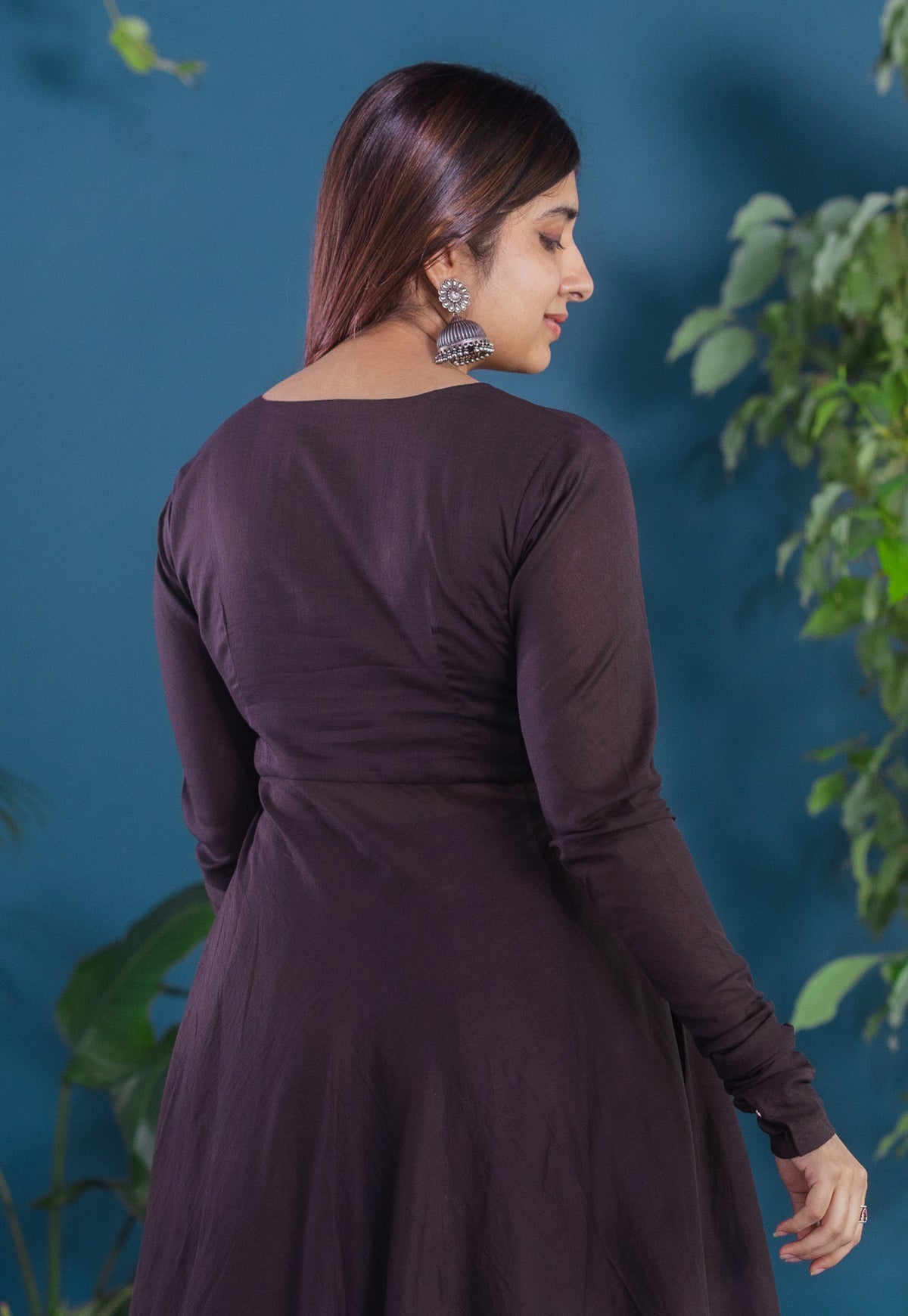 Zima Black Solid Mul A Line Kurta