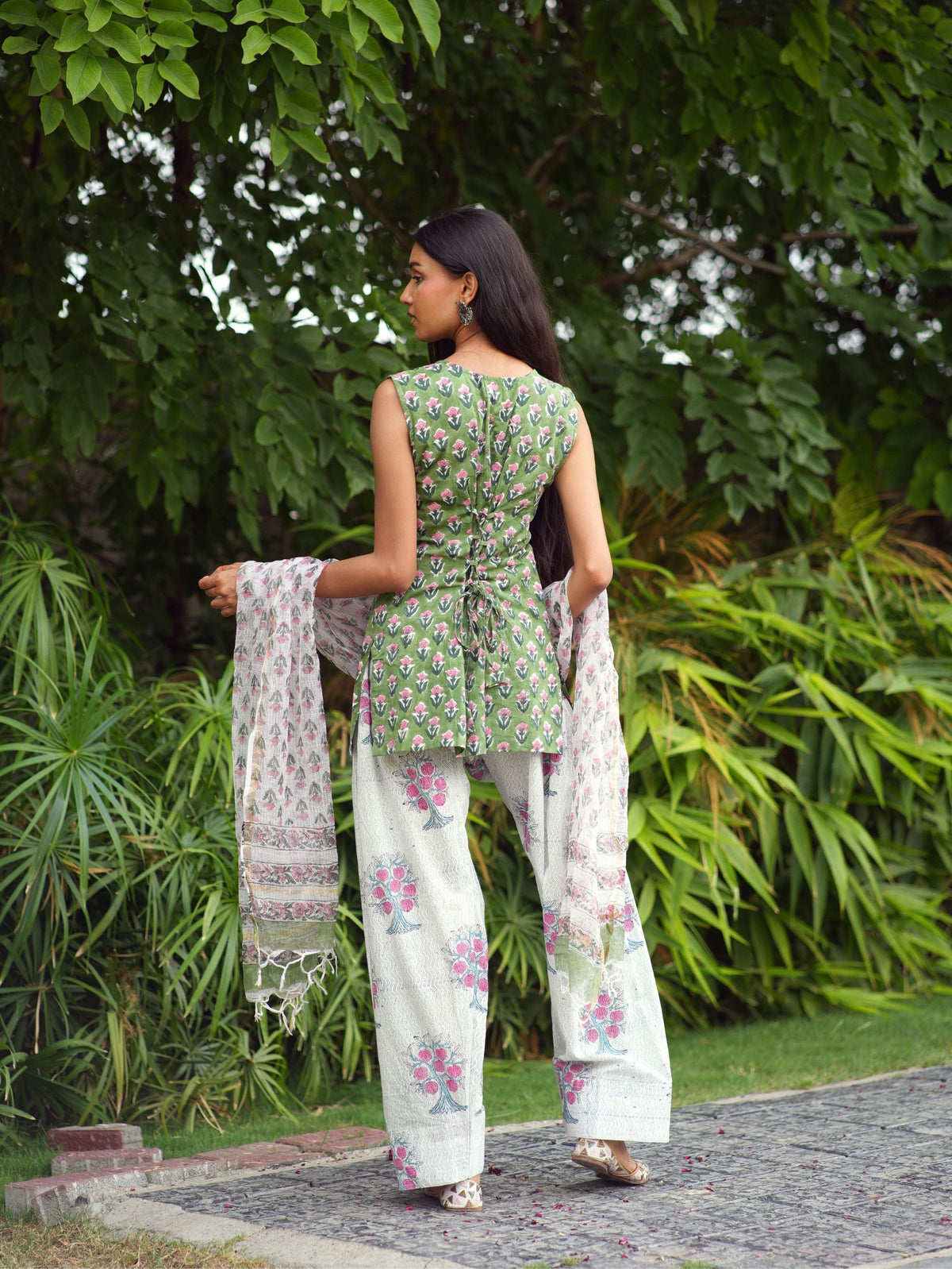Bani Handblock Cotton Farshi Set