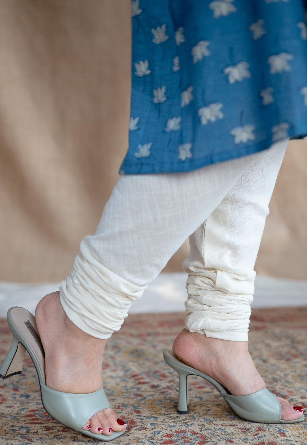 Miral Slub Cotton Churidar