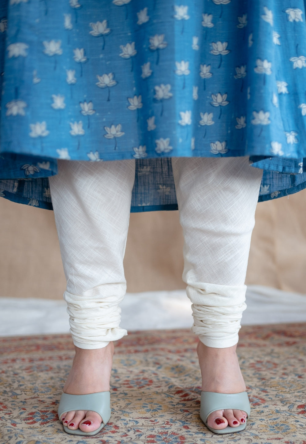 Miral Slub Cotton Churidar
