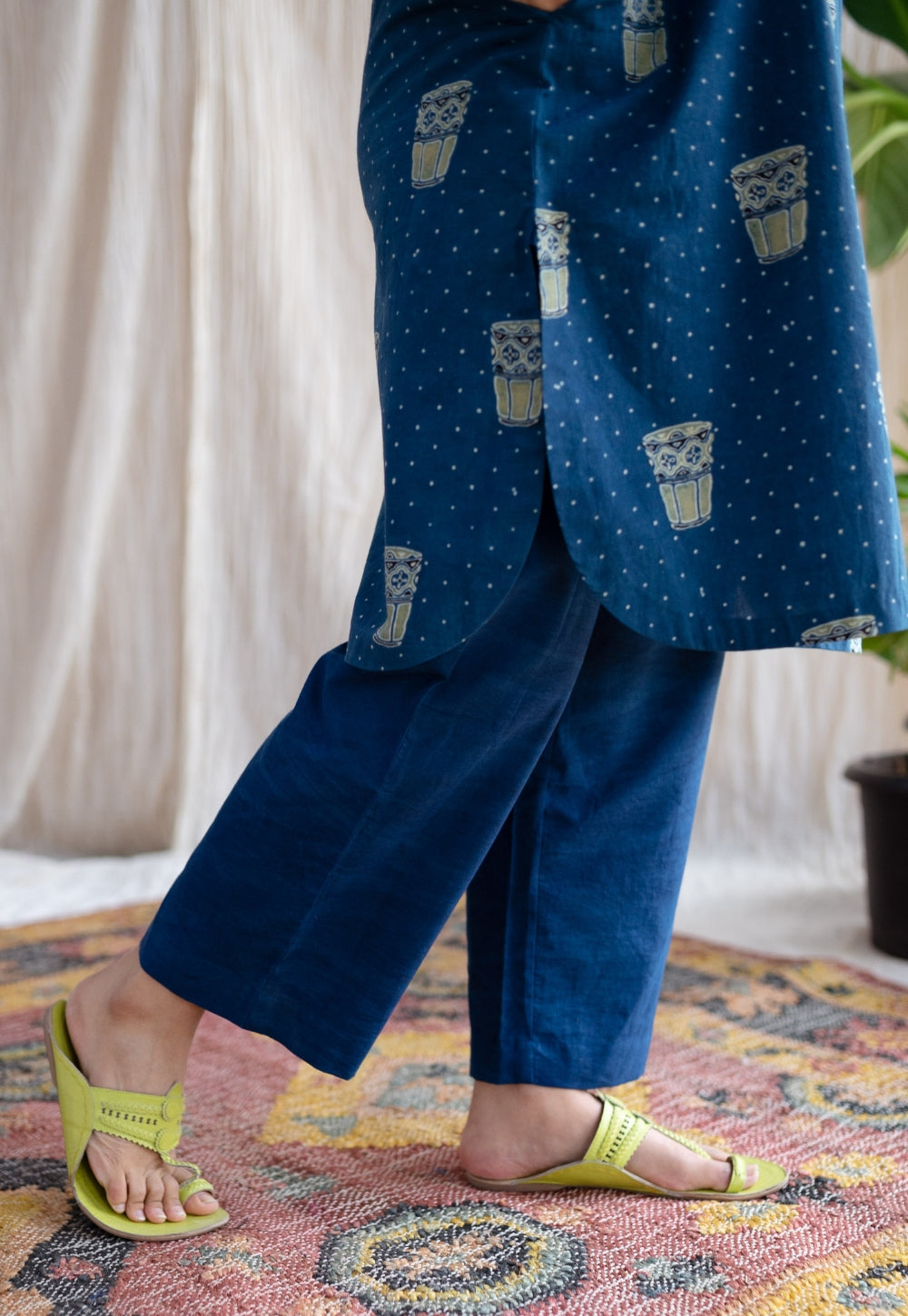 Bombay Irani Chai Ajrakh Cotton Kurta
