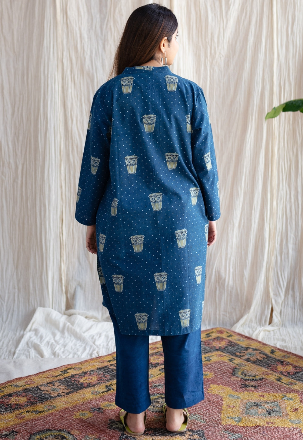 Bombay Irani Chai Ajrakh Cotton Kurta