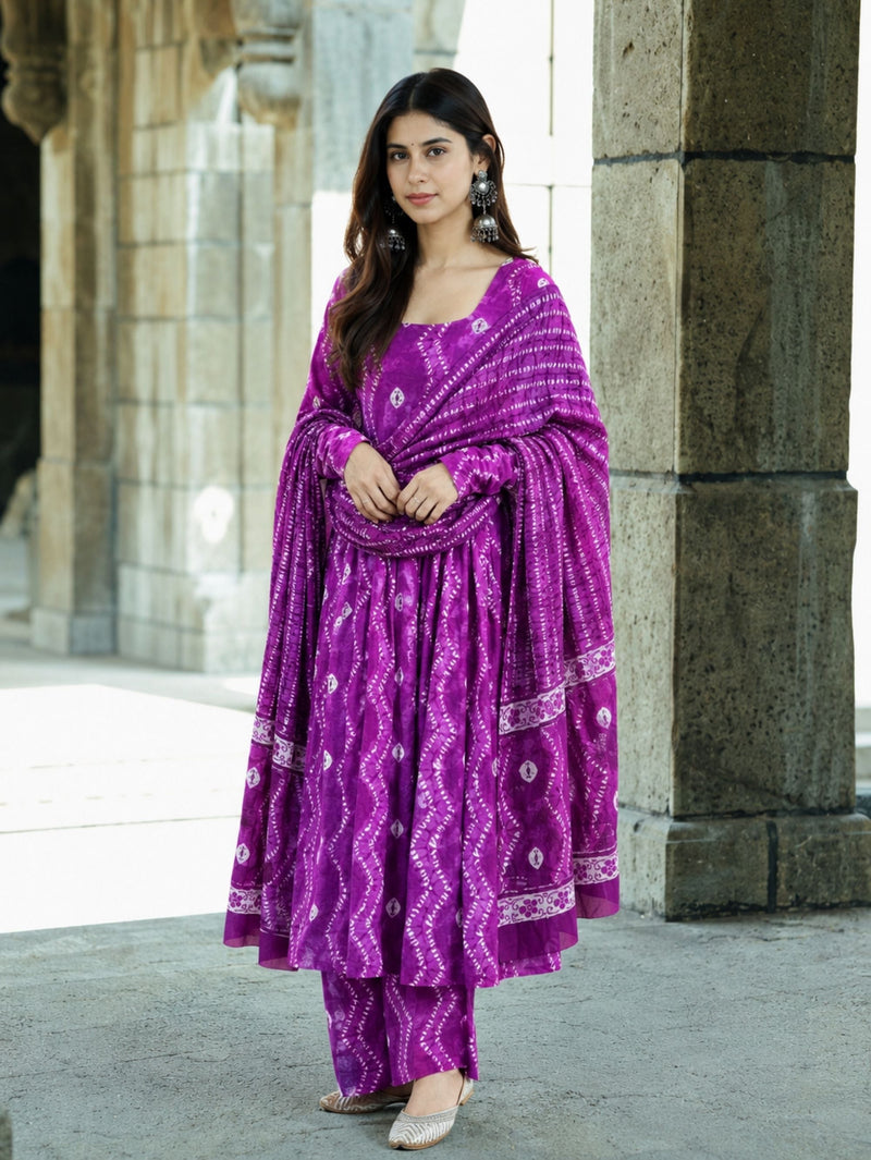 Sajni Three Piece Anarkali Set