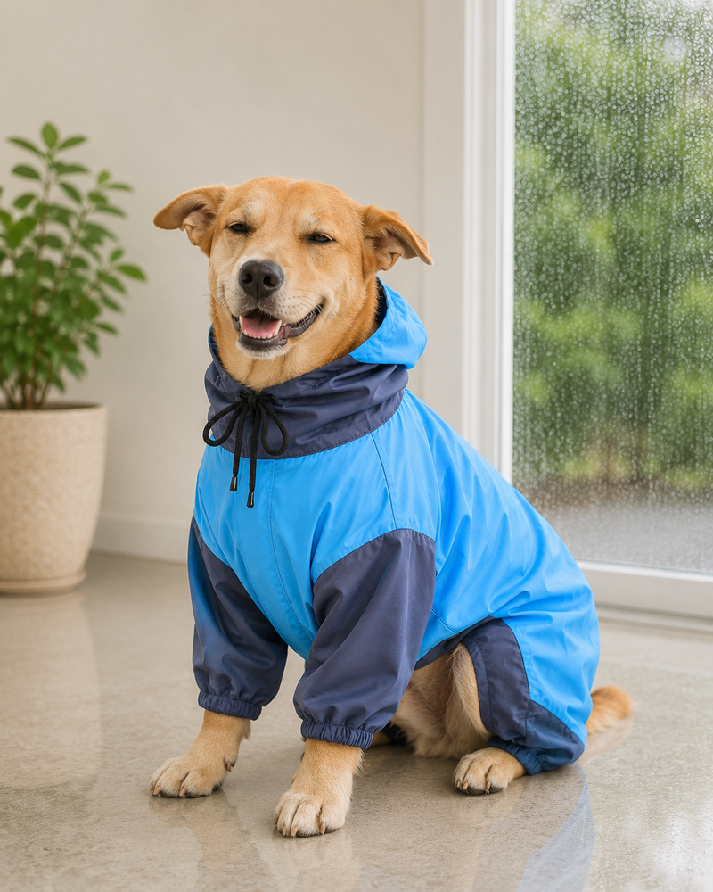 Full Body Jumpsuit Raincoat for Dogs - Waterproof & Windproof