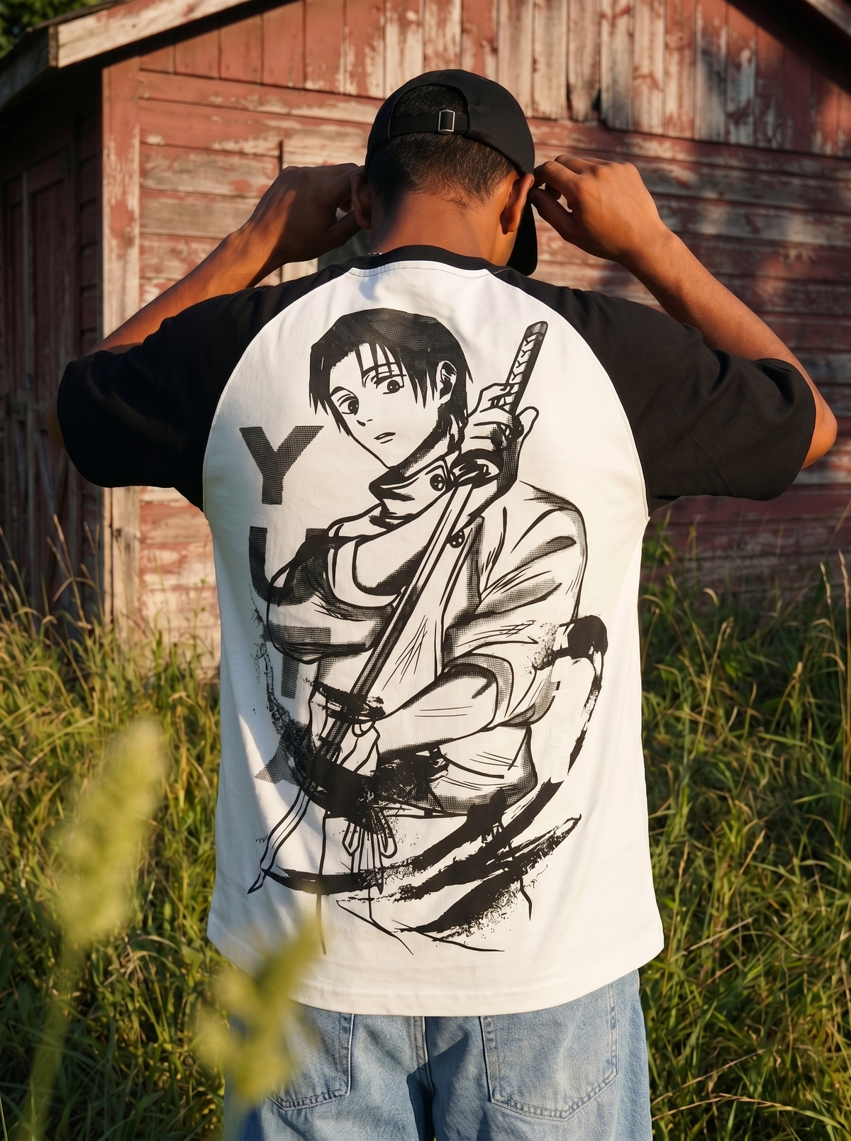 CursedBoy / Yuta JJK / Raglan Oversized T-shirt-2