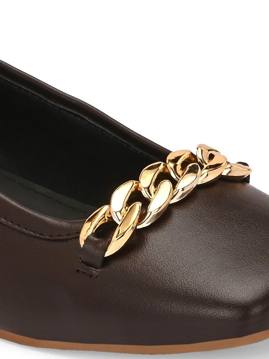 El Paso Women Ballerinas with Buckles Flats-5