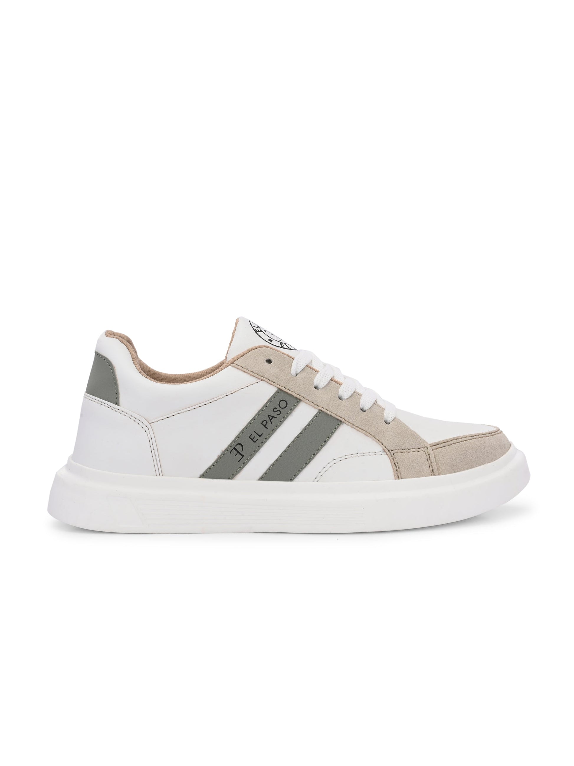 EL PASO Faux Leather Casual Lace Up Sneakers For Women-3
