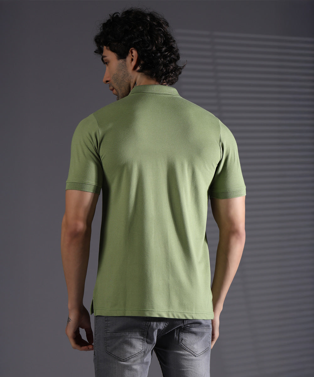 Naturefab Men’s Organic Bamboo Polo Tshirt Environment Green-5