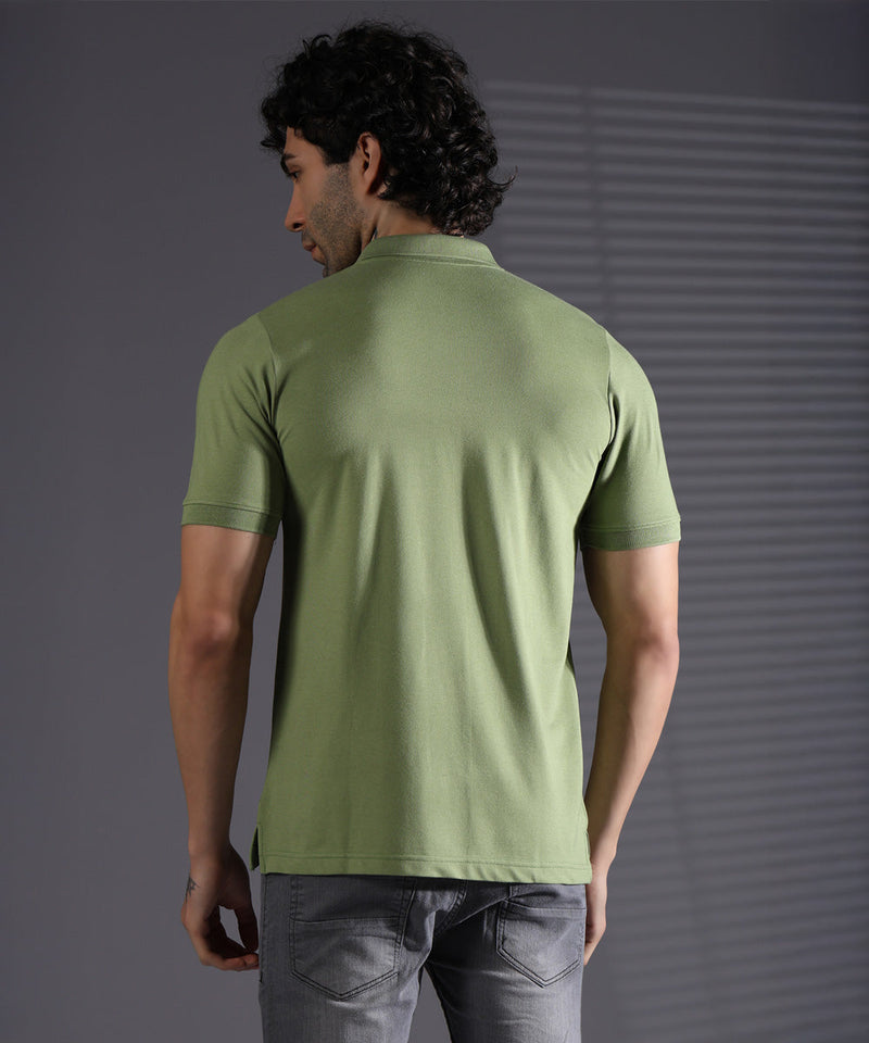 Naturefab Men’s Organic Bamboo Polo Tshirt Environment Green-5