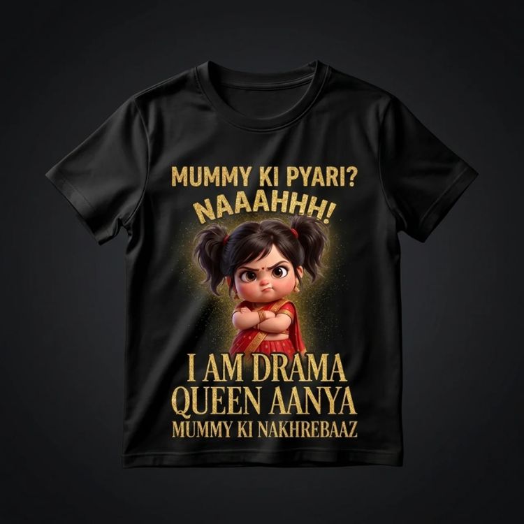 Customized Drama Queen Kids T-Shirt 👑