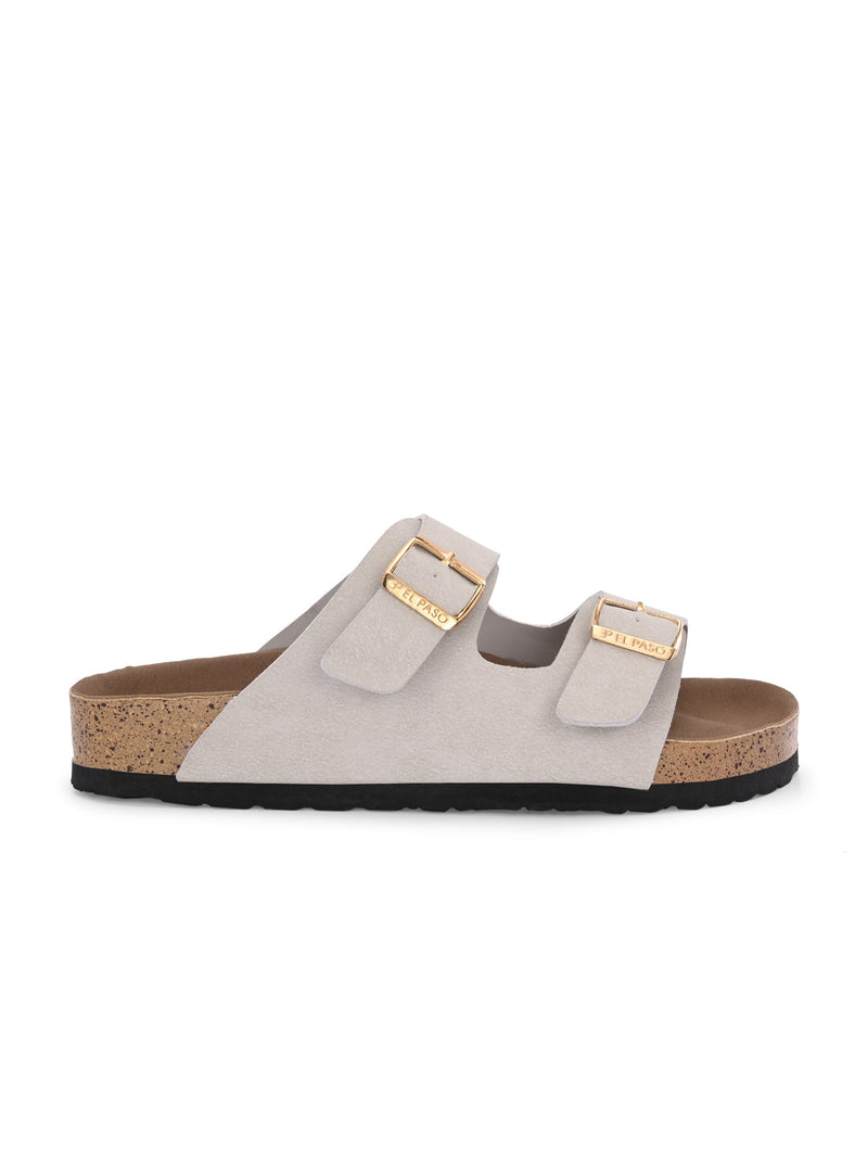 Luxurious Camel Leather Double-Strap Sandal For Women-19