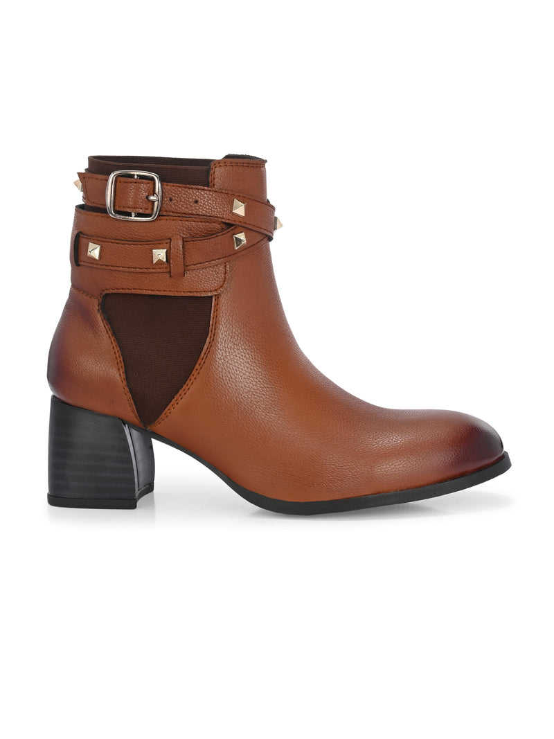 EL PASO Women Faux Leather Casual Slip On Boots-10