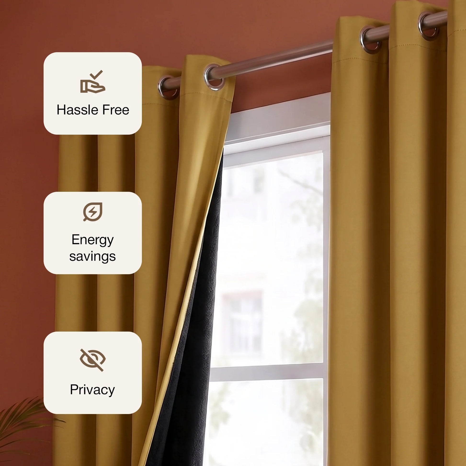 Fort Essential - Black Backing Blackout Curtain-3