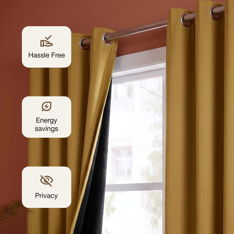 Fort Essential - Black Backing Blackout Curtain-3