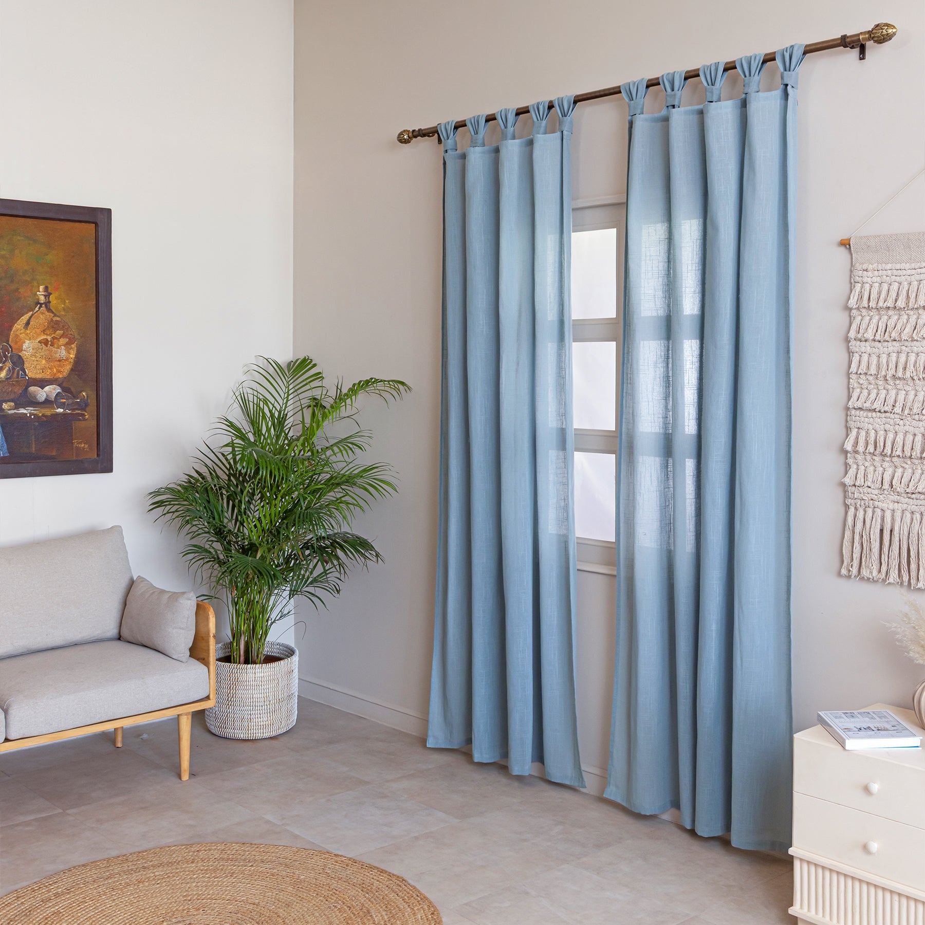 Fort Absolute - Twist Tab Top Sheer Curtain (Silver Grey)-3