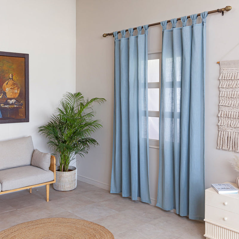 Fort Absolute - Twist Tab Top Sheer Curtain (Silver Grey)-3
