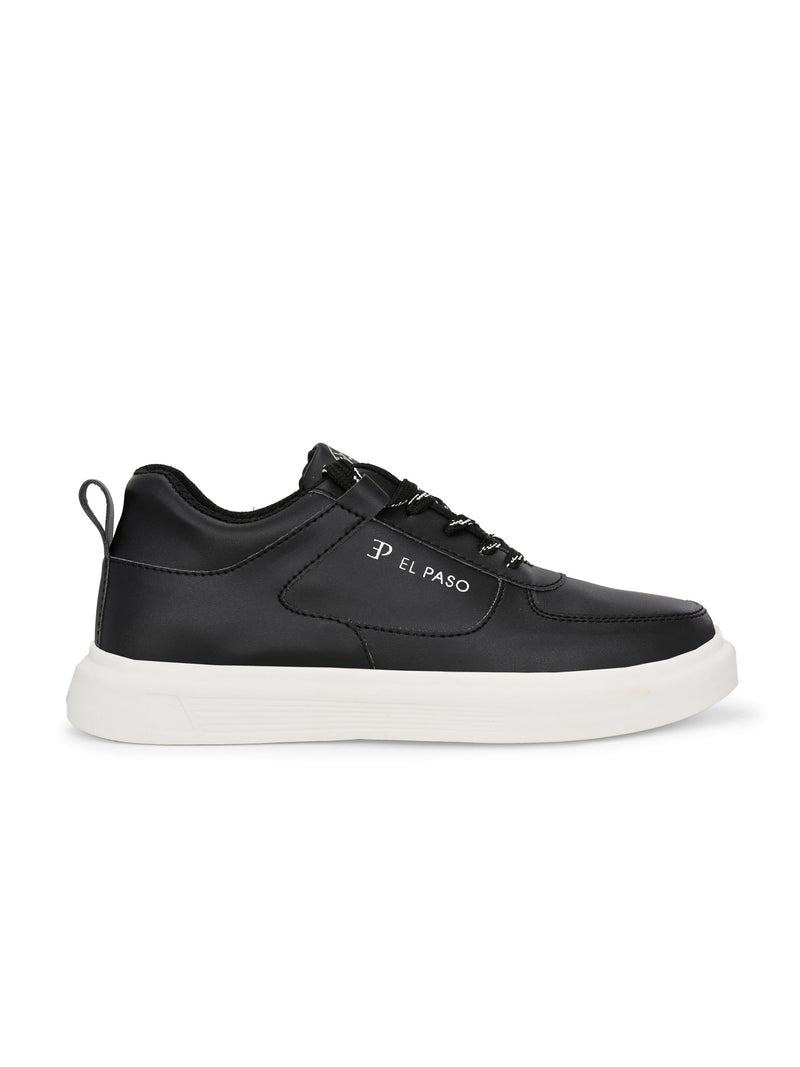 EL PASO Faux Leather Casual Lace Up Sneakers For Women-9