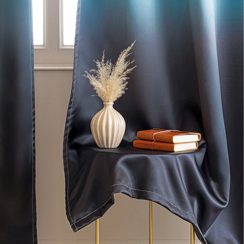 Blackout Ombre Curtain (Blue & Black)-3