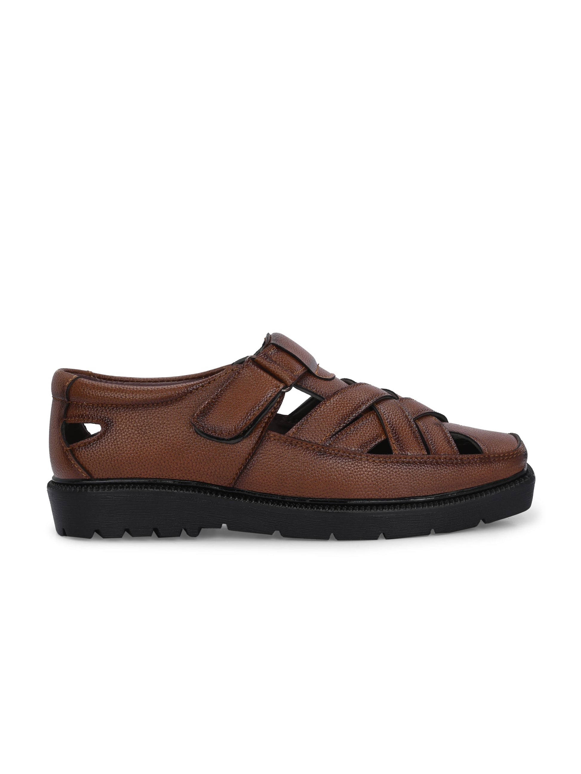 Men Shoe-Style Faux Leather Casual Slip On Sandals-9