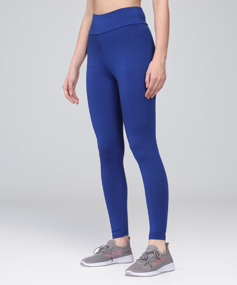 Naturefab Women's Bamboo Workout and Yoga Leggings Blue-3
