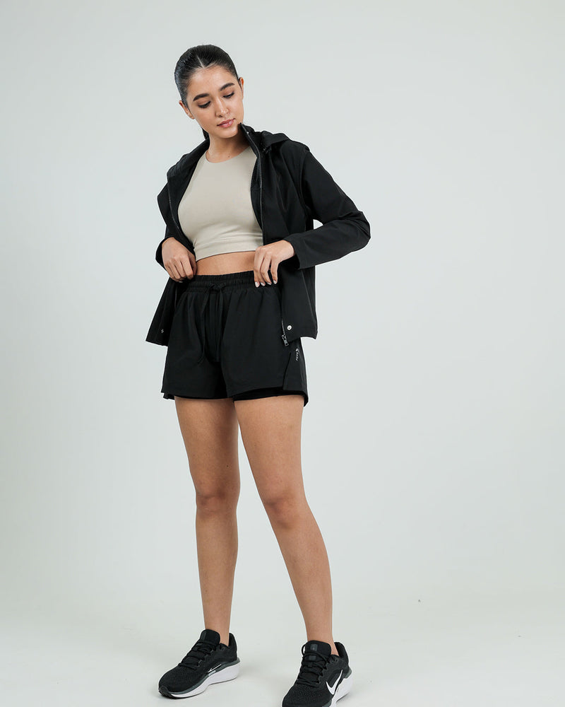 Her Functional Shorts