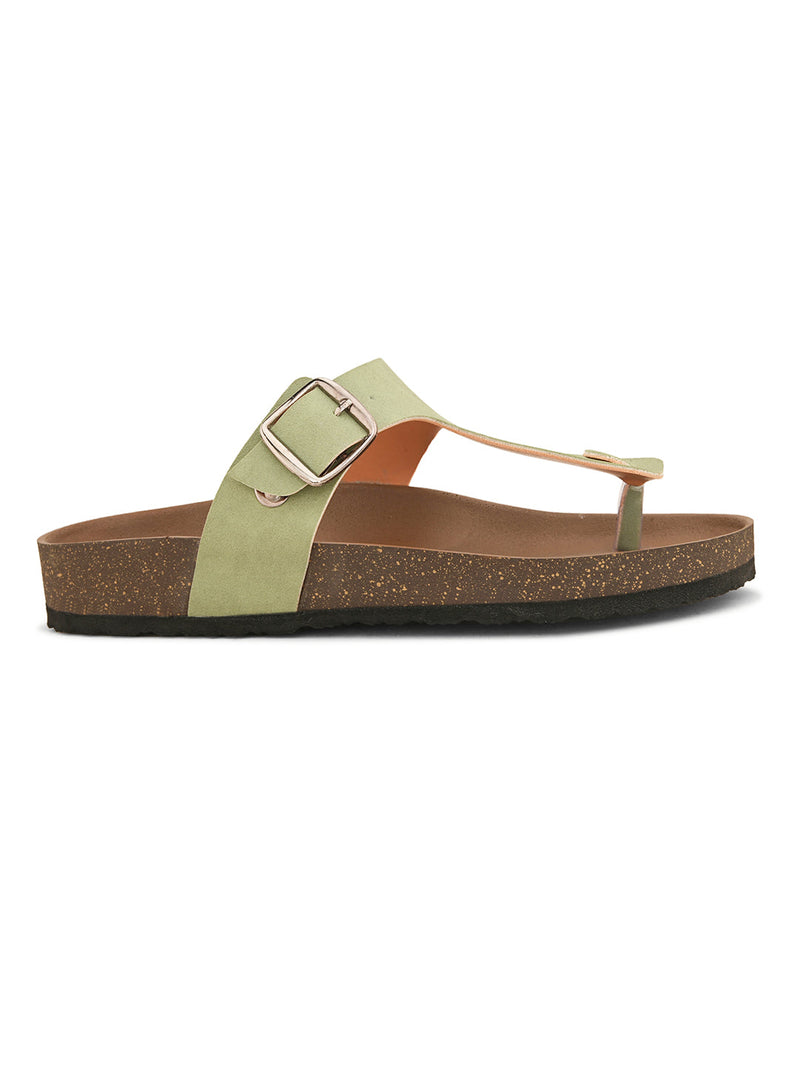Women Synthetic Open Toe Flats-3