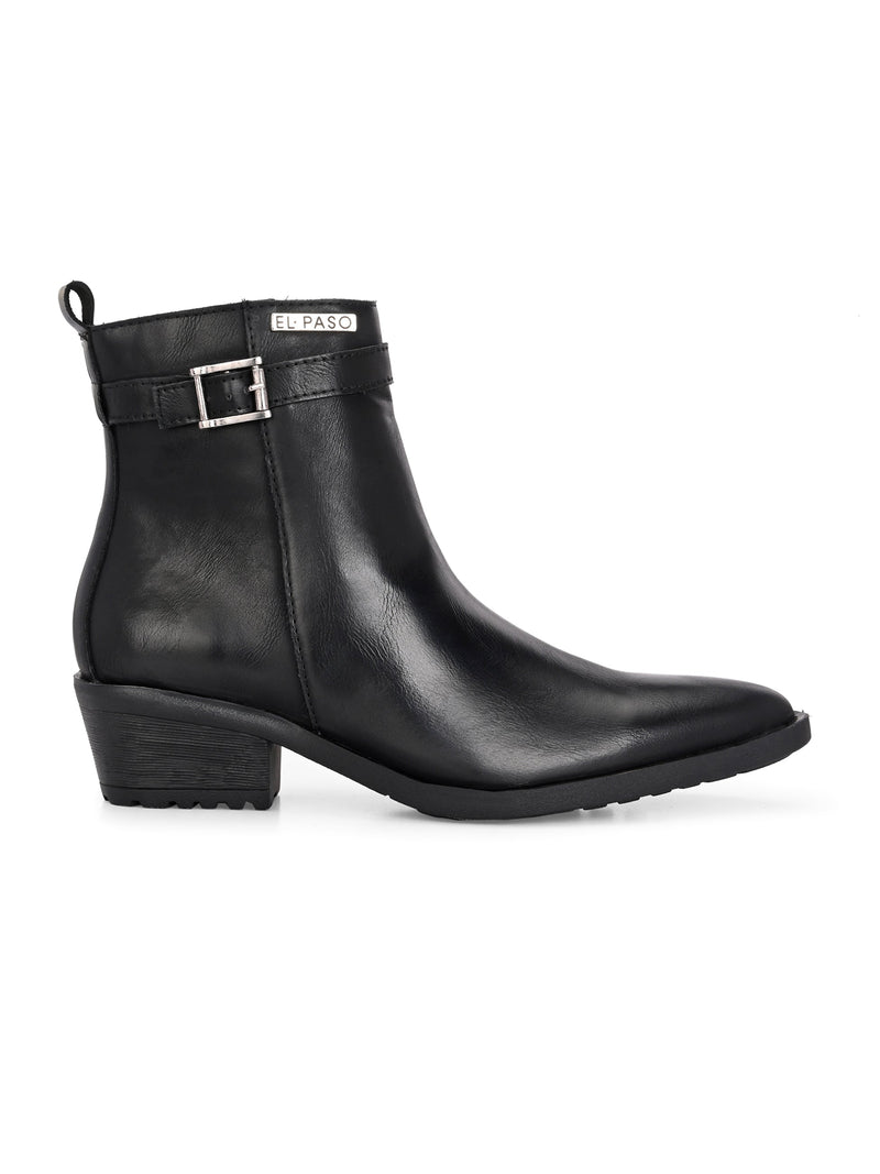 EL PASO Women Faux Leather Casual Slip On Boots-3