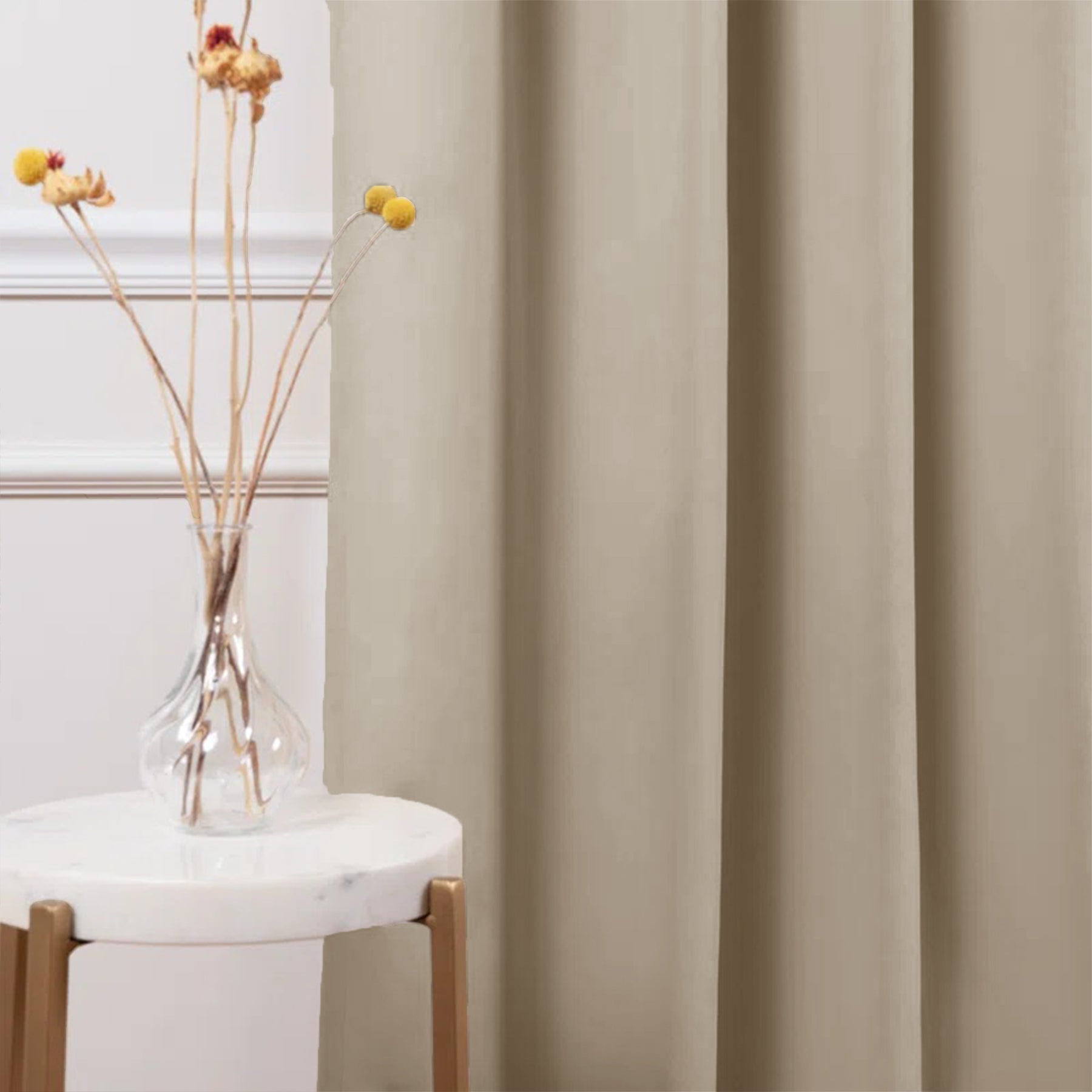 Fort Essential - Black Backing Blackout Curtain (Dutch White)-3