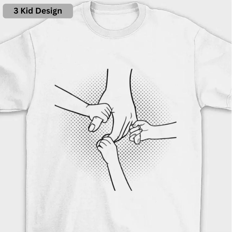 Hand In Hand T-Shirt – Personalized with Kids' Names-5