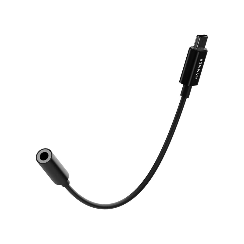 HAMMER Type-C to 3.5mm Audio Jack Connector Adapter with DAC Compatible with Type C Devices (Black)-3