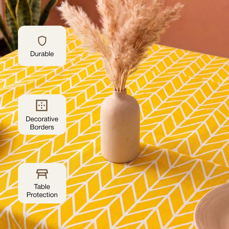 Imprimer Handpicked Aztec - Table Cover (Yellow)-3