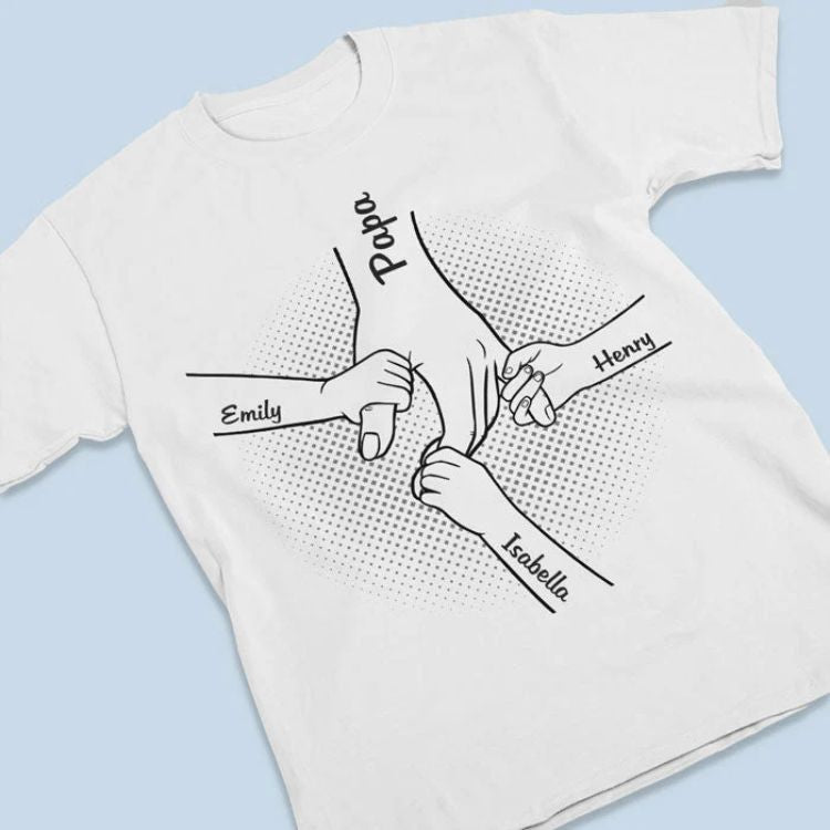 Hand In Hand T-Shirt – Personalized with Kids' Names-6