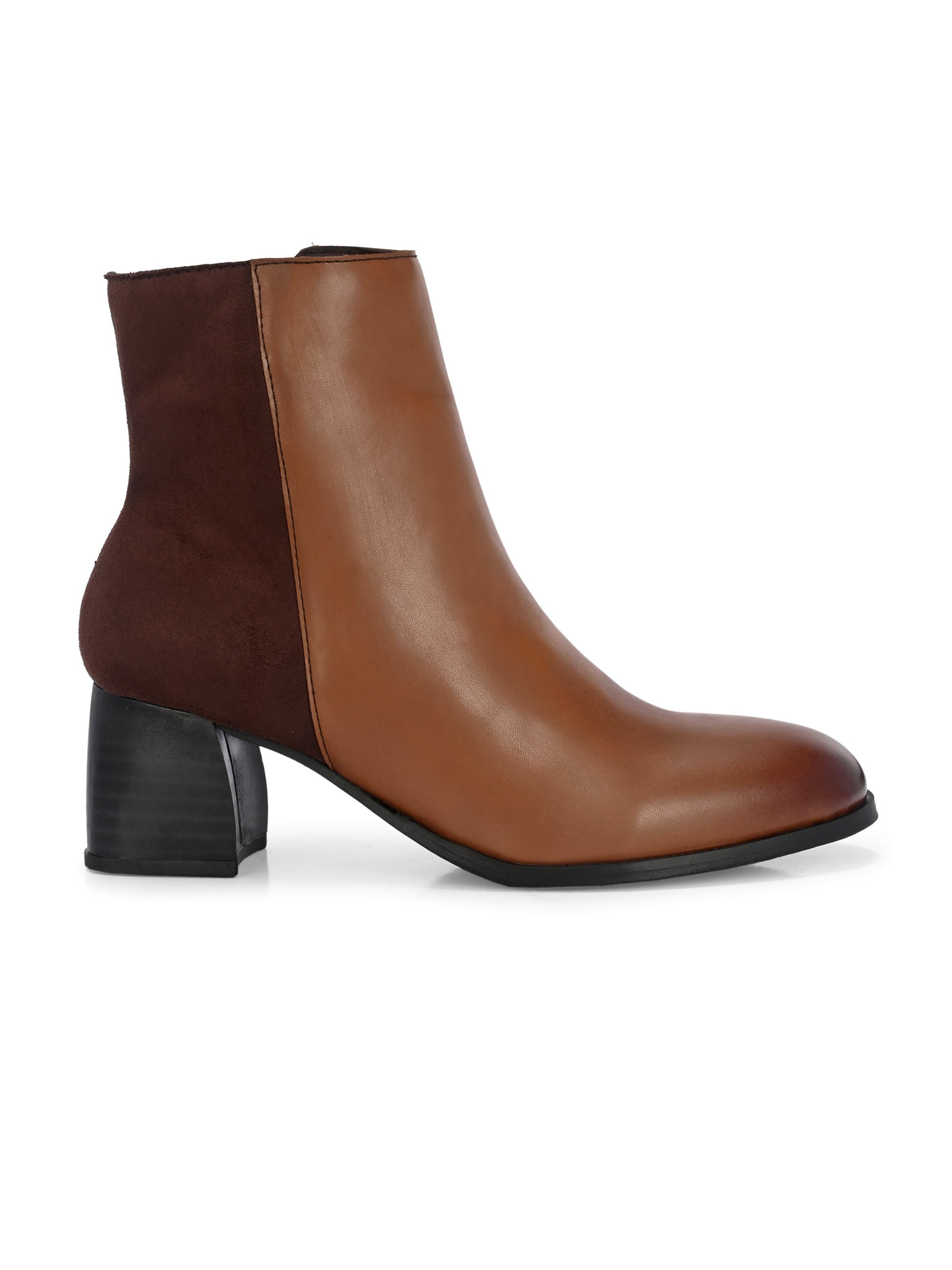 EL PASO Women Black Faux Leather Casual Chelsea Boots-9