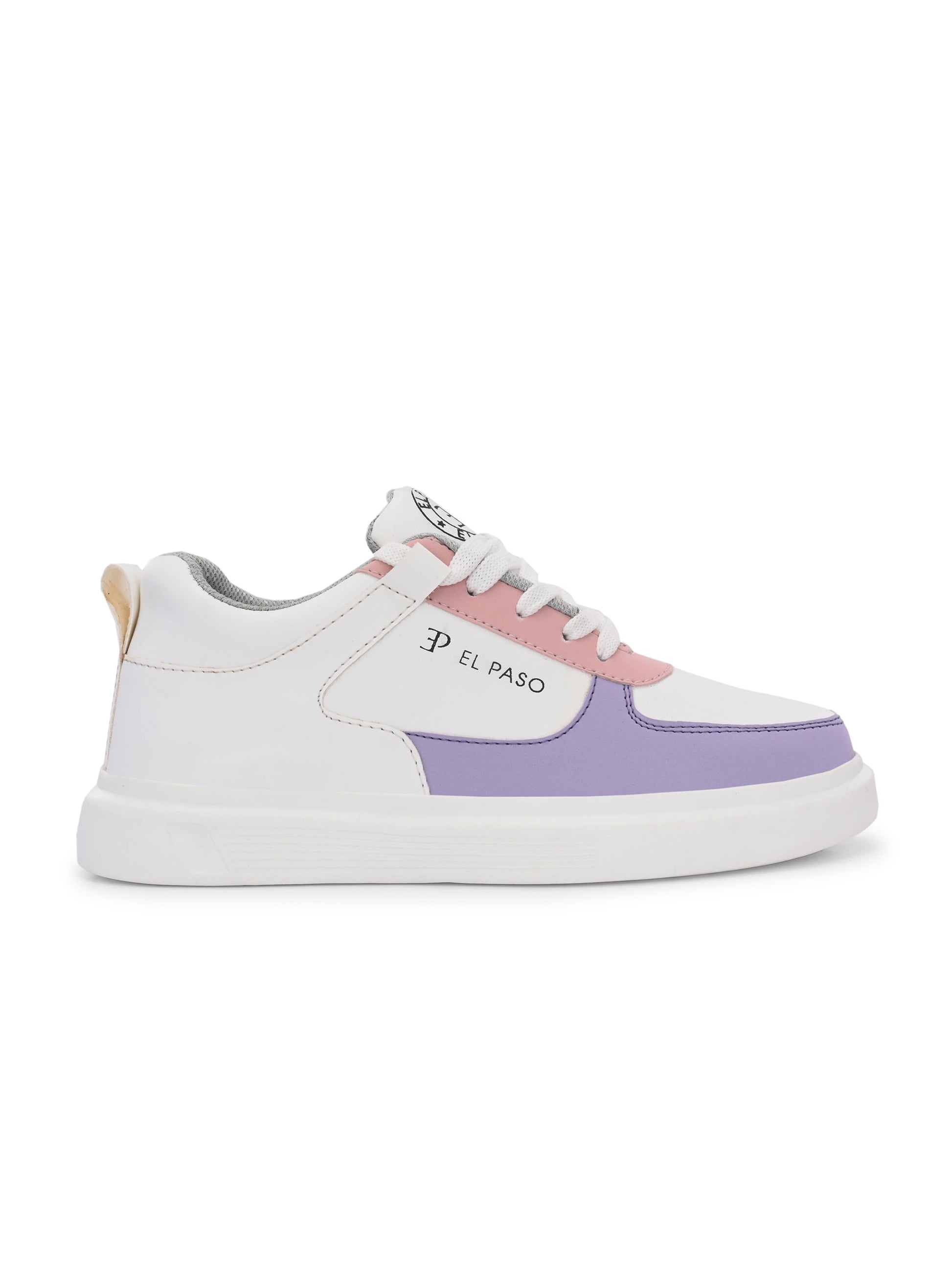 EL PASO Faux Leather Casual Lace Up Sneakers For Women-28