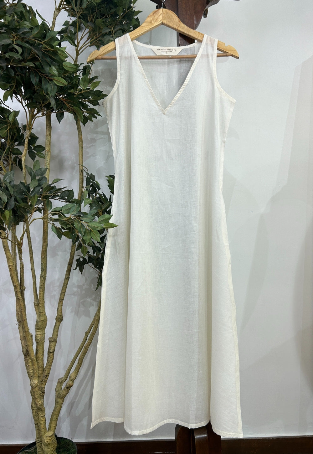 Solid Mul Cotton A Line Slip