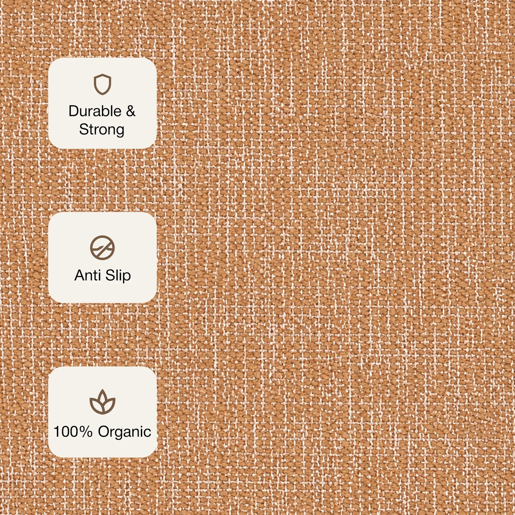Tessitura Chromatic - Herringbone Cotton Rug (Tan & White)-4