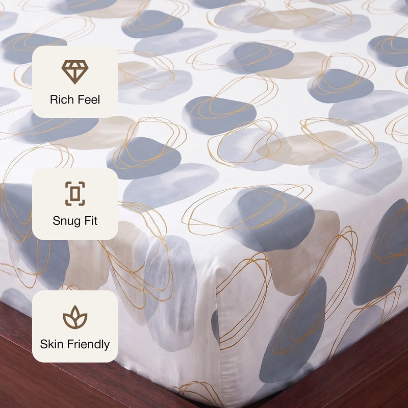 Imprimer Spheres of Serenity - Printed Fitted Bedsheet-3